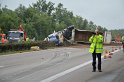 LKW umgestuerzt A 1 Rich Saarbruecken P039